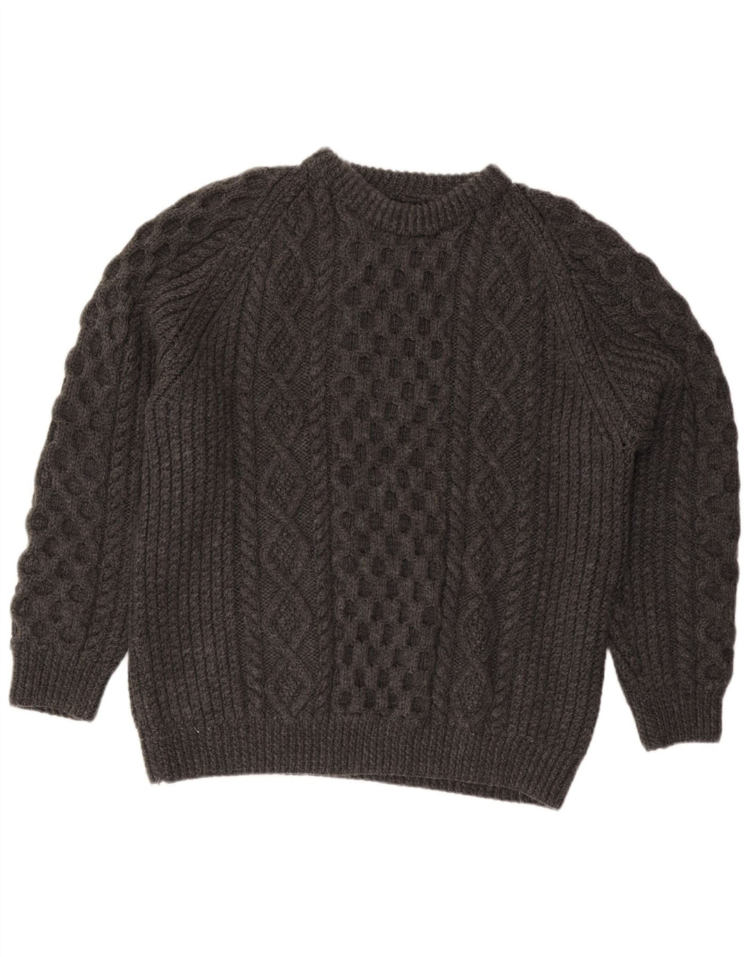 Vintage męski sweter z okrągłym dekoltem XL szary