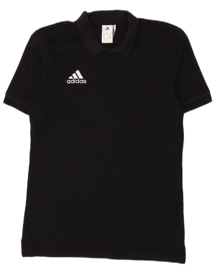 Męska koszulka polo Adidas Climalite, średnia czarna, bawełniana