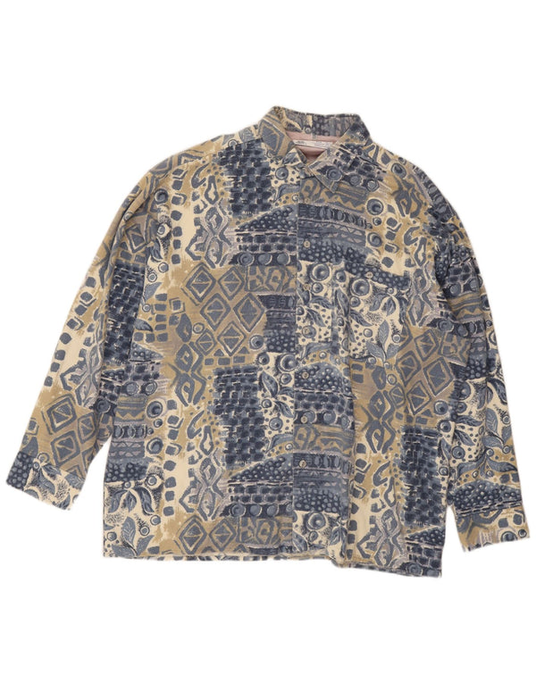 Męska koszula flanelowa C&A 2XL, niebieska, geometryczna bawełna