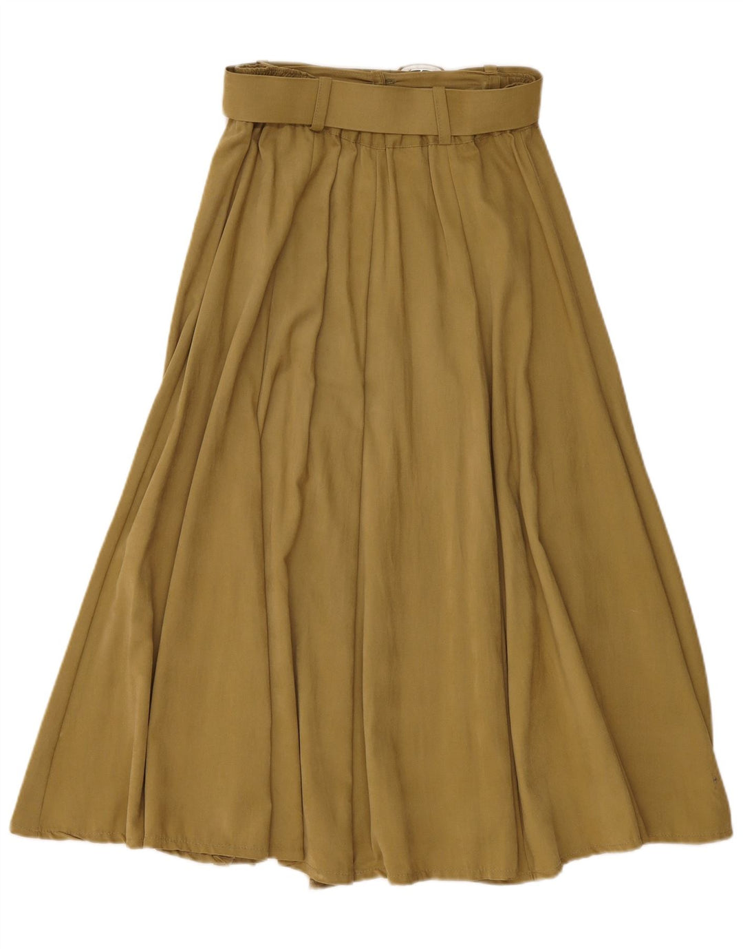 Rozkloszowana spódnica damska Incognito W28 Średni khaki wiskoza