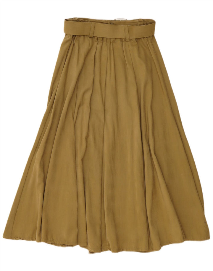 Rozkloszowana spódnica damska Incognito W28 Średni khaki wiskoza