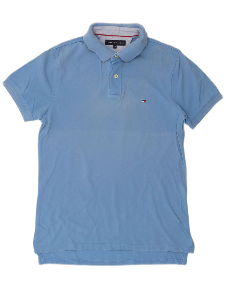 Męska koszulka polo TOMMY HILFIGER, bawełniana, w kolorze średniego błękitu