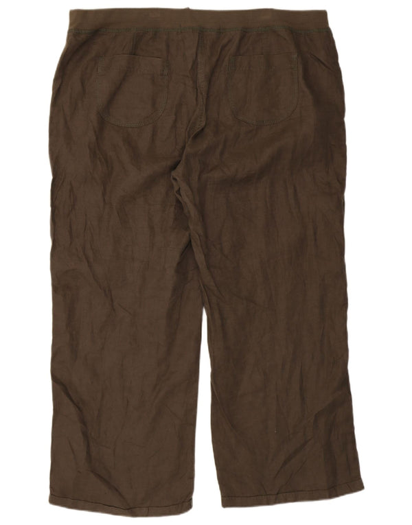 Spodnie damskie Marks & Spencer proste UK 20 2XL W40 L28 Khaki