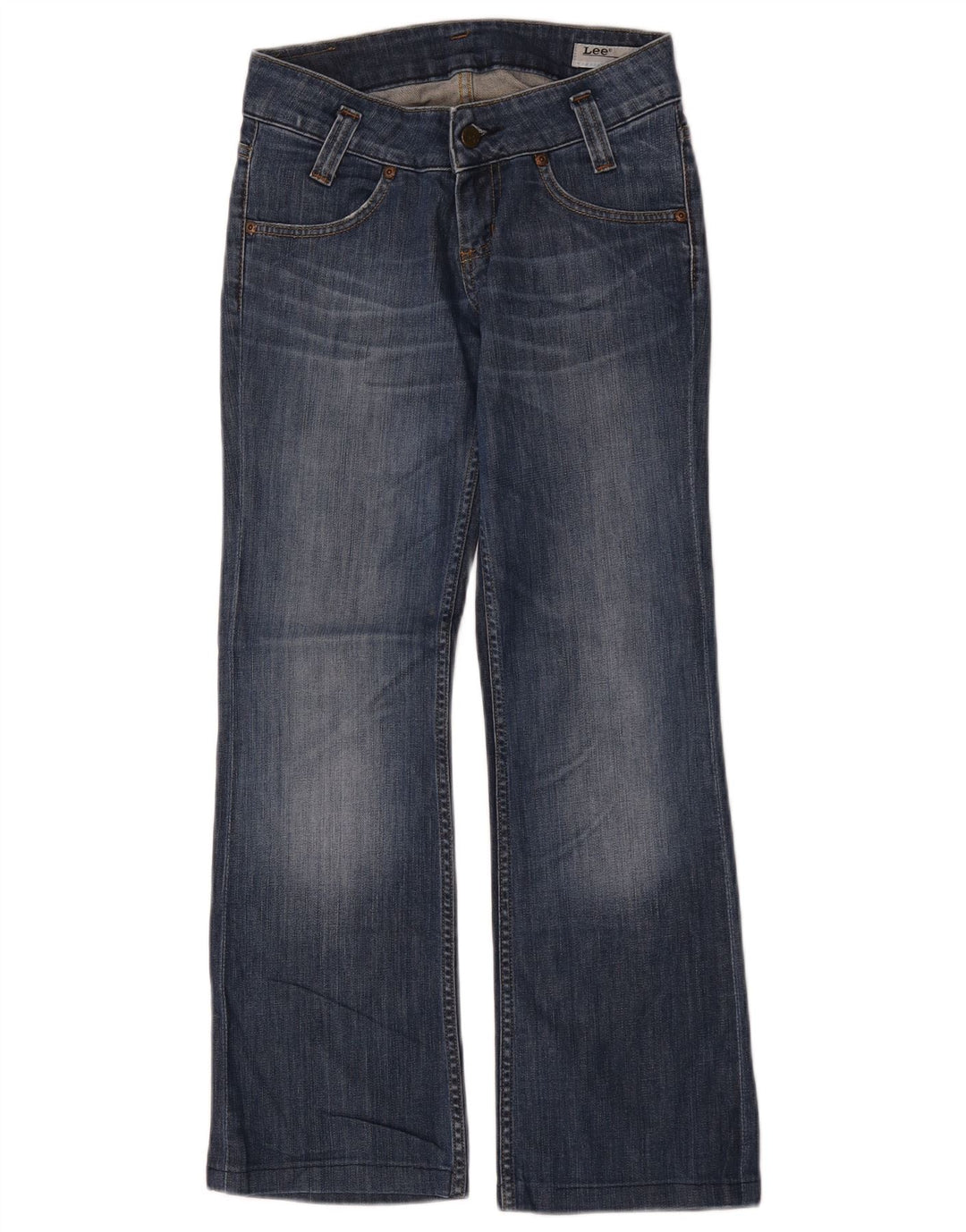 Damskie jeansy Lee Leola Bootcut W26 L28 Niebieskie bawełniane