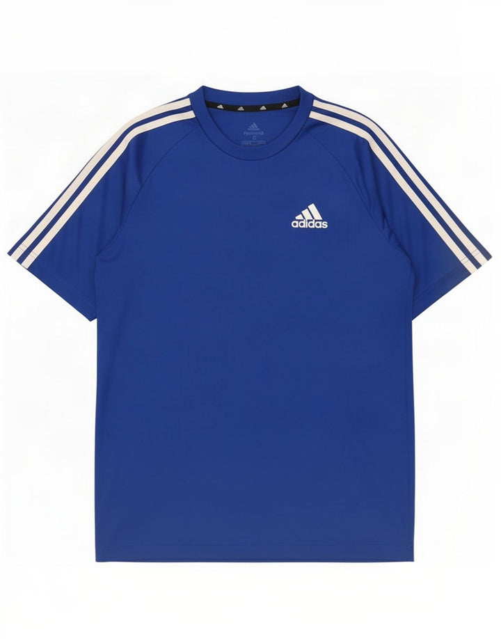 Adidas Męski T-shirt Aeroready Top Mały Niebieski Poliester