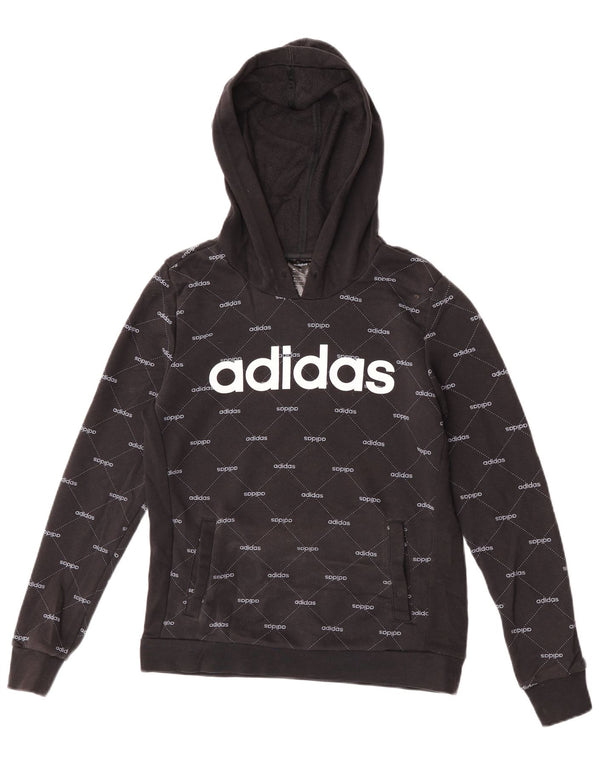 Damska bluza z kapturem Adidas Graphic UK 8/10 Mała czarna bawełna