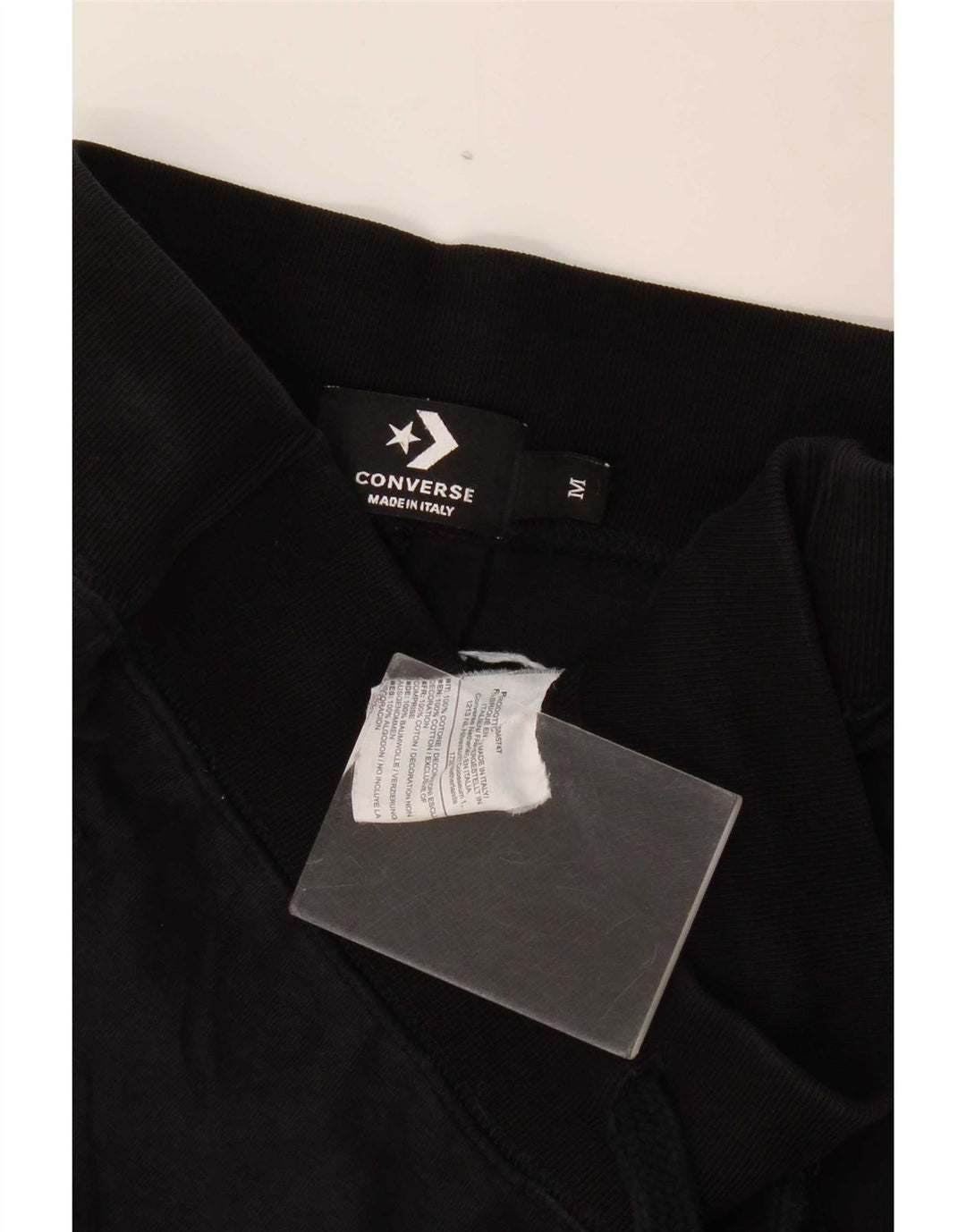 Męskie spodnie dresowe Converse Joggers, średnia czarna bawełna