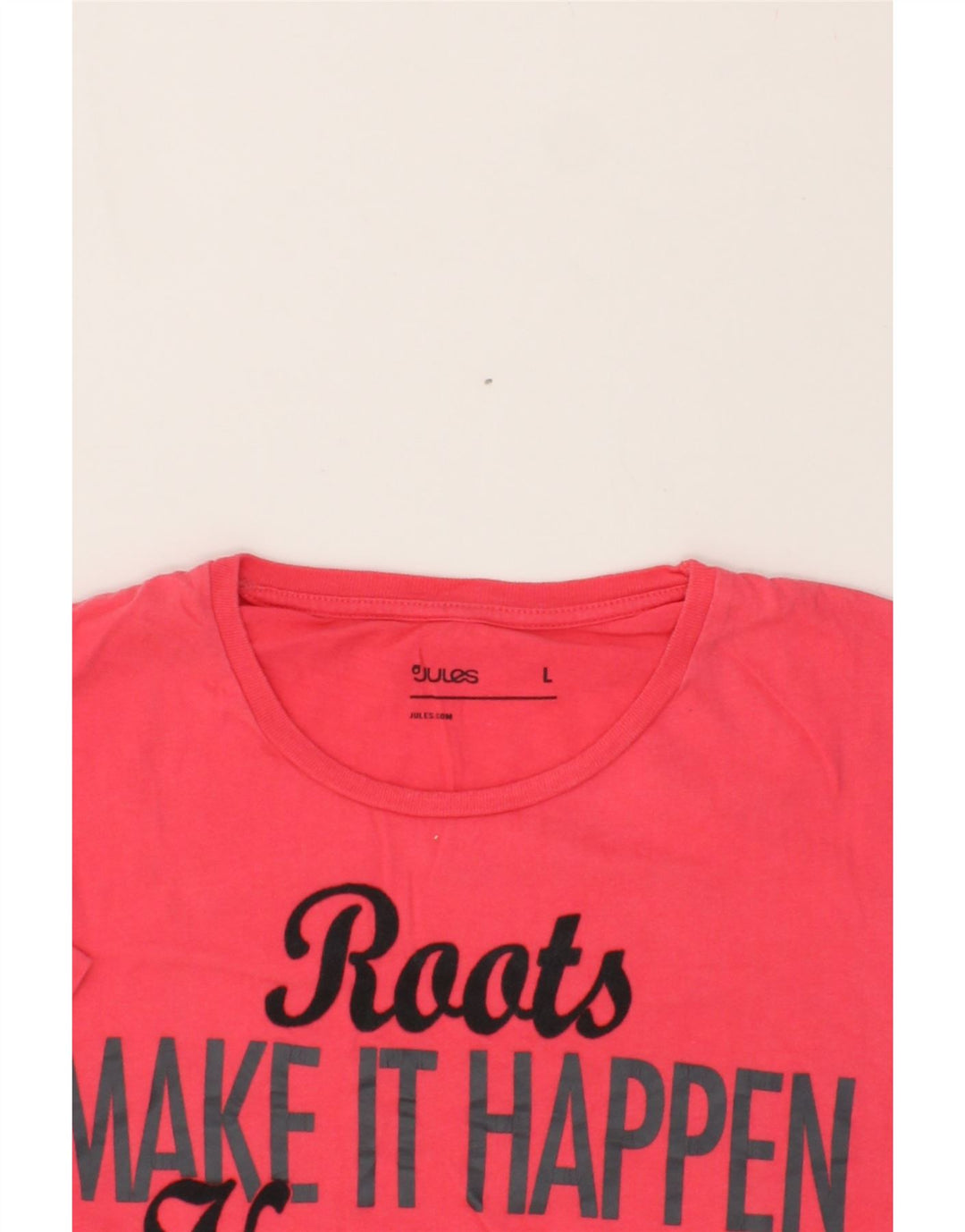 JULES Mens Graphic T-Shirt Top Large Pink Cotton Vintage Jules and Second-Hand Jules from Messina Hembry 