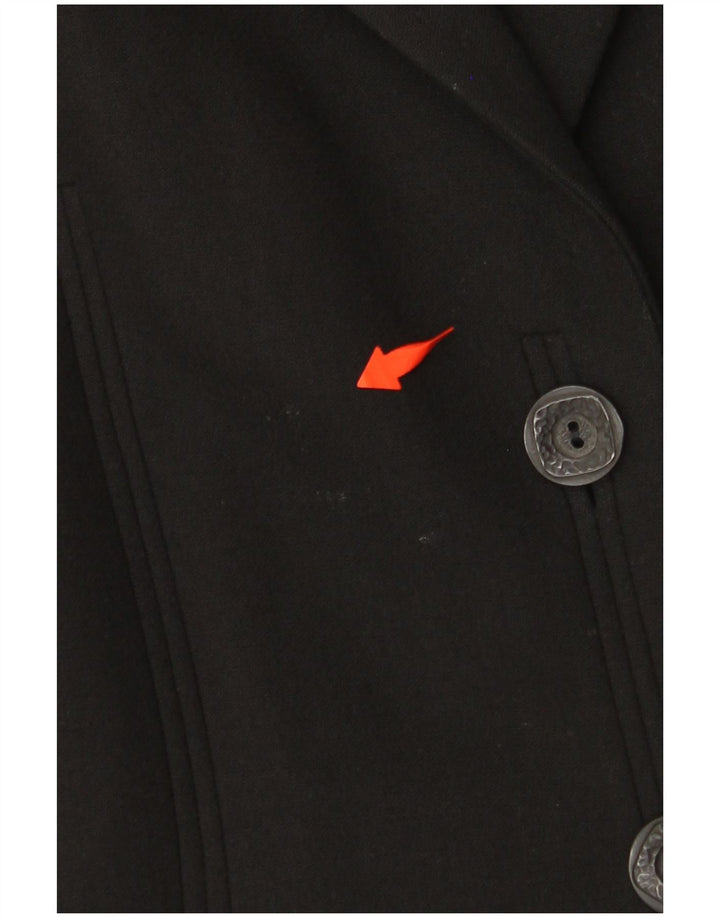 Płaszcz damski LES COPAINS UK 14 Średni czarny wiskoza