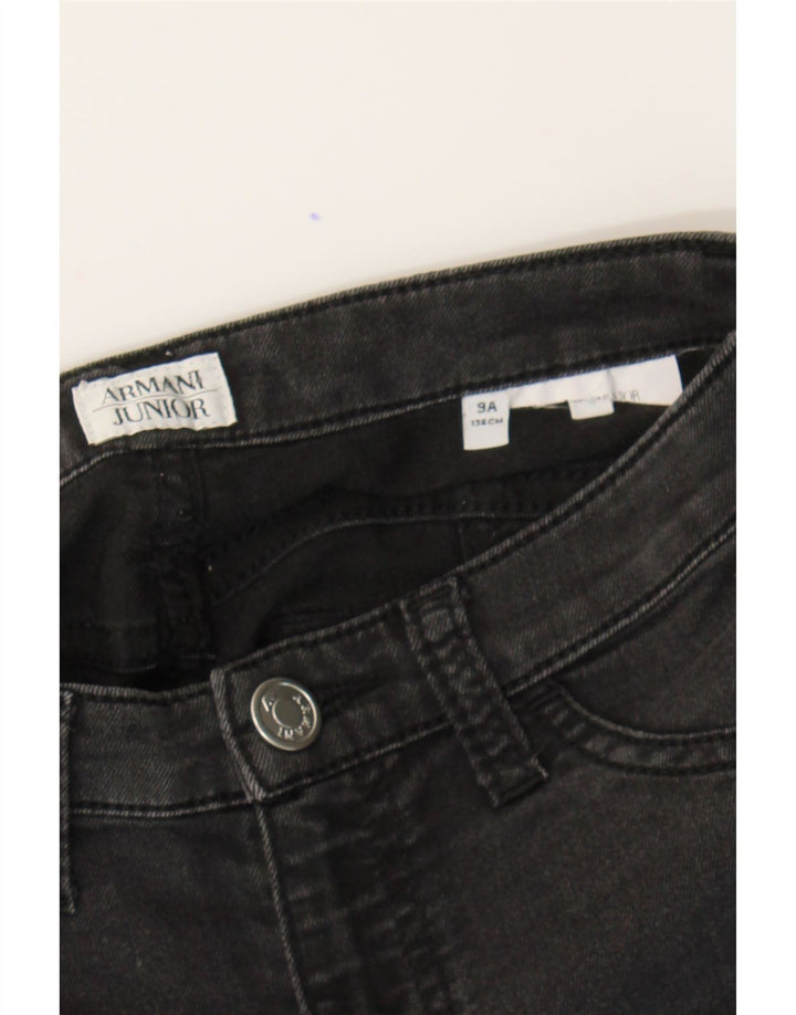 ARMANI Girls Slim Jeans 8-9 Years Black Vintage Armani and Second-Hand Armani from Messina Hembry 
