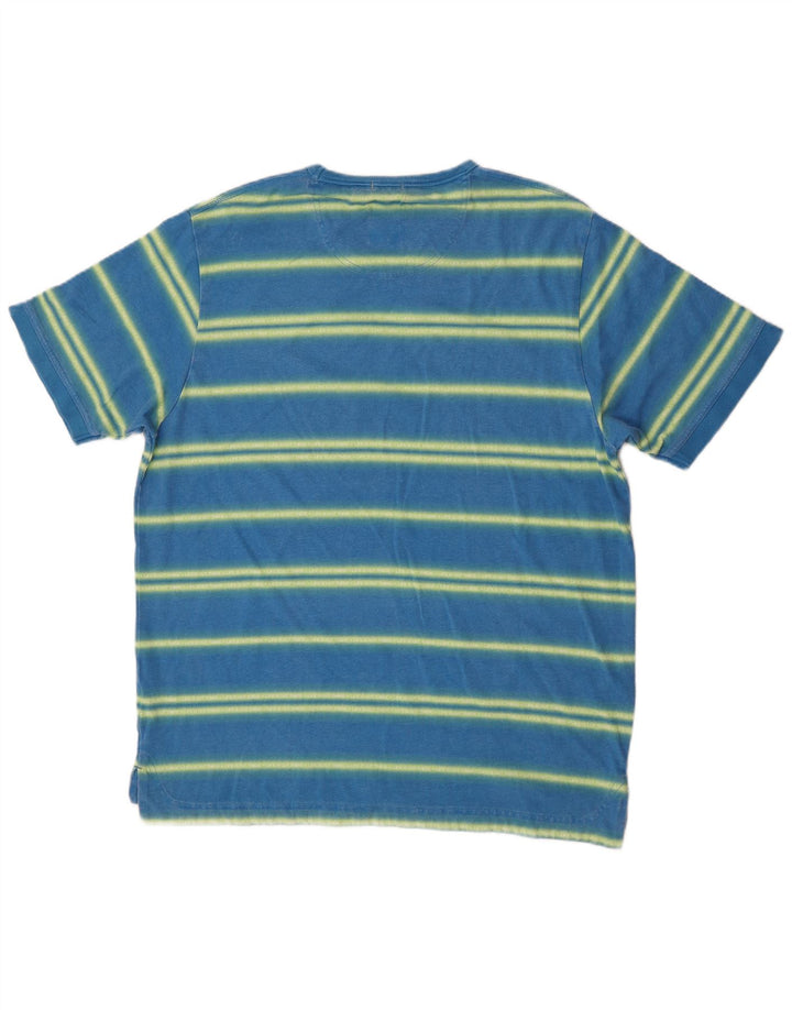 T-shirt męski Fat Face, duży, bawełniany w niebieskie paski