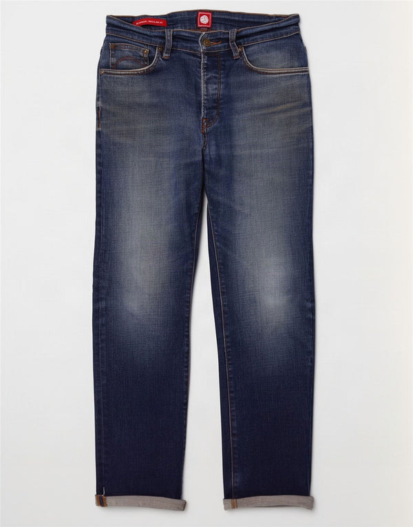 Dżinsy męskie Pretty Green Burnage o regularnym kroju W30 L28 Niebieska bawełna