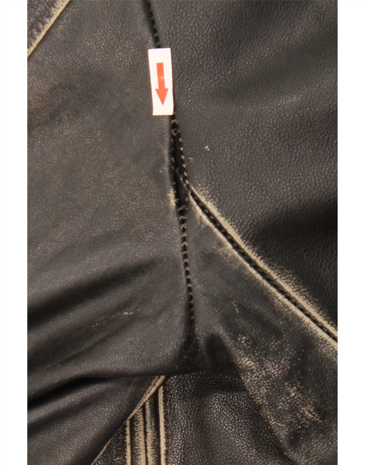 Vintage męska kurtka skórzana IT 54 2XL czarna