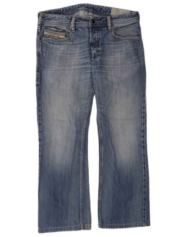 Diesel Mens Zatiny Regular Bootcut Jeans W30 L27 Blue Cotton