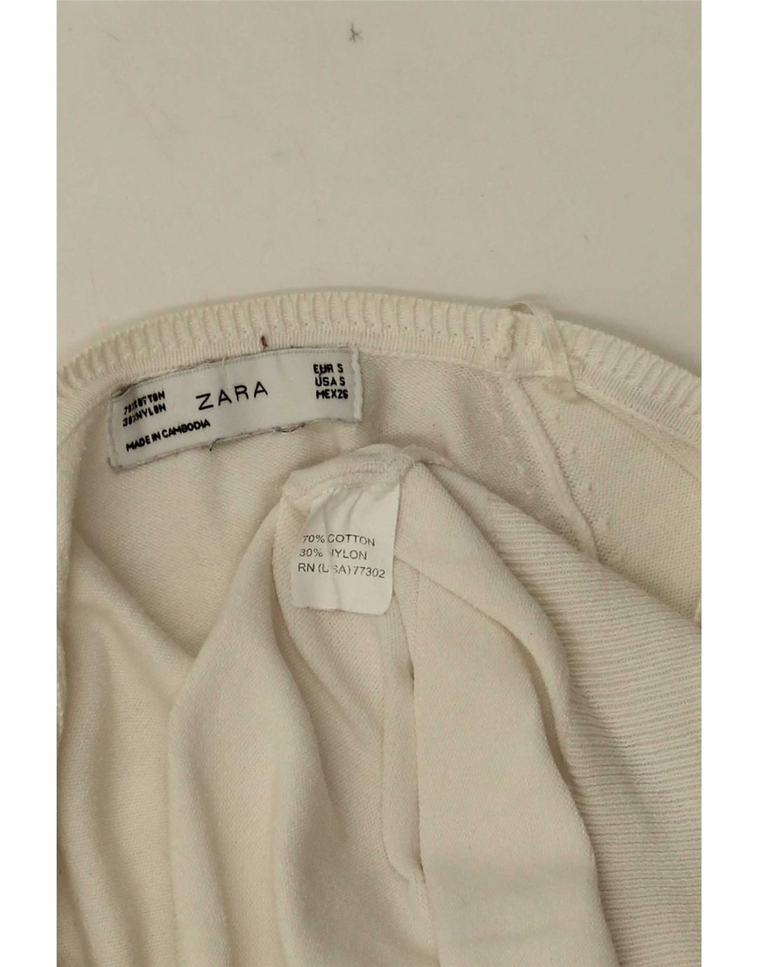 Sweter damski Zara Cardigan UK 10 Small, biały, bawełniany
