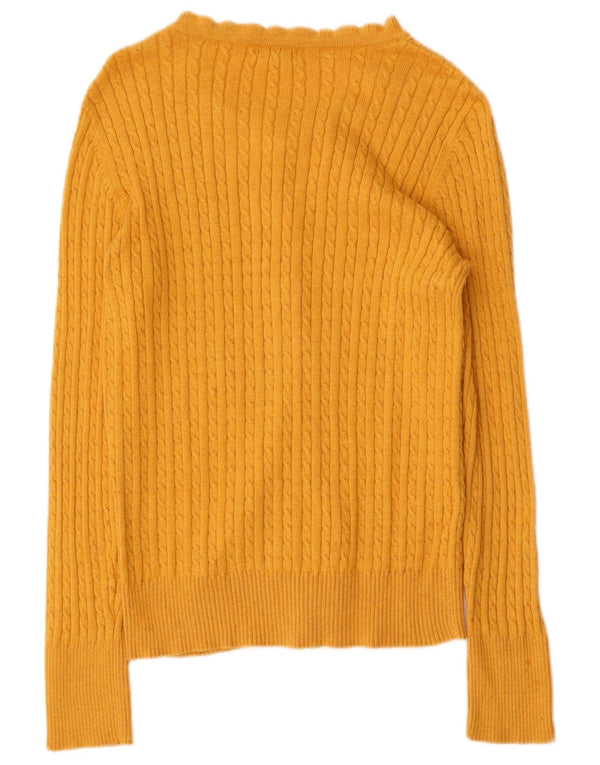 Sweter damski Eddie Bauer UK 10, mały, żółty, bawełniany