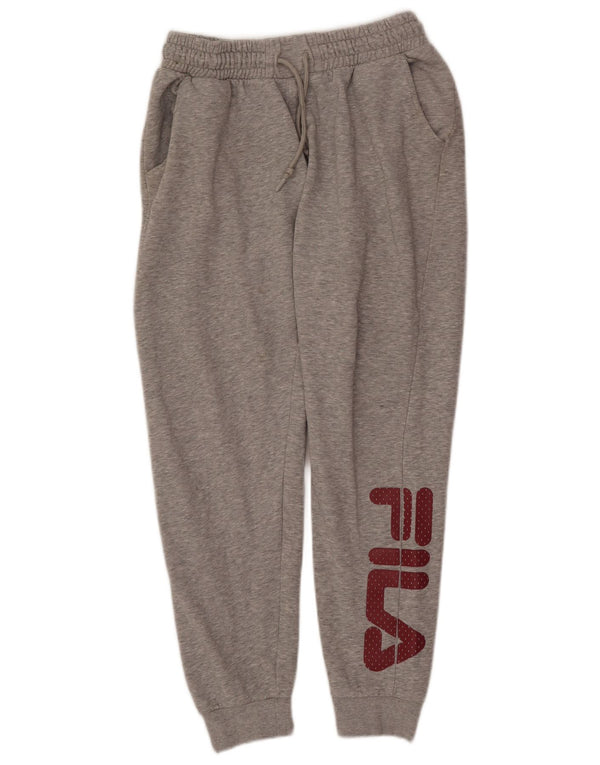 Damskie spodnie dresowe Fila Graphic Joggers UK 14 Średnioszare bawełniane