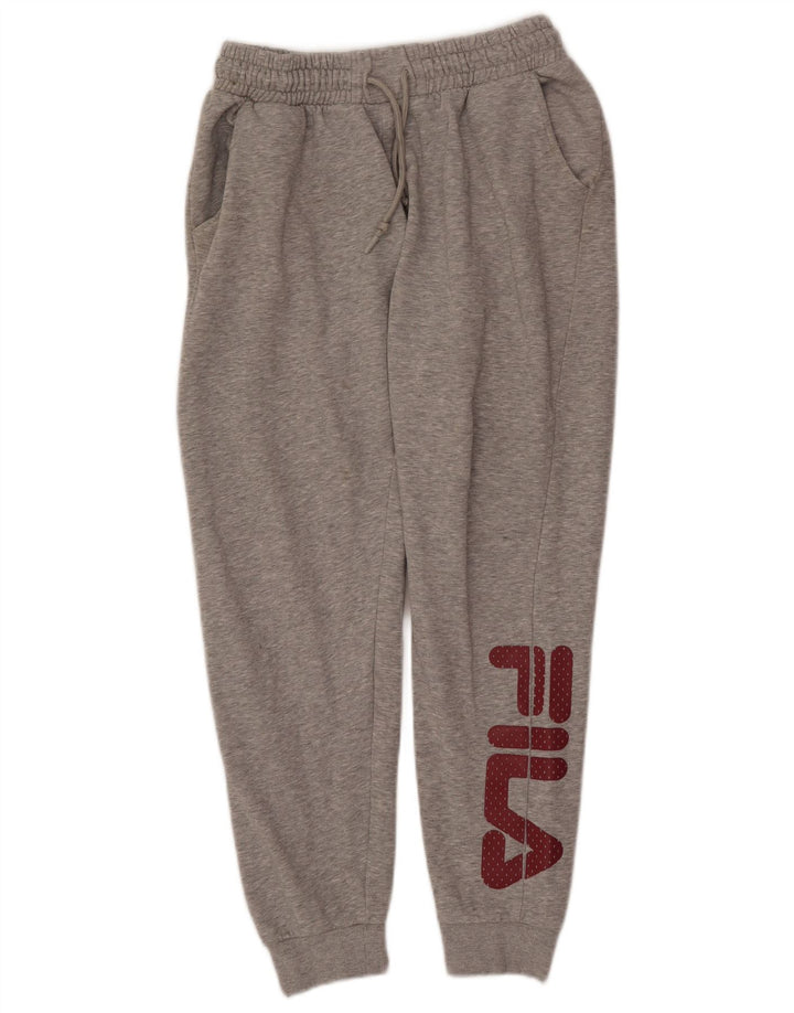 Damskie spodnie dresowe Fila Graphic Joggers UK 14 Średnioszare bawełniane
