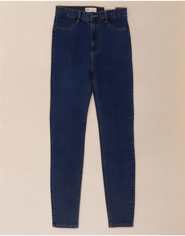 Damskie jeansy skinny Zara EU 38 Small W28 L28 Niebieskie bawełniane