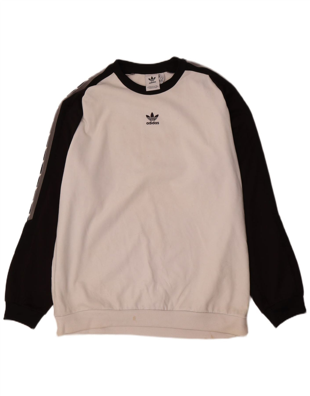 Adidas Męska bluza sweterkowa XL Biały poliester z blokami kolorów