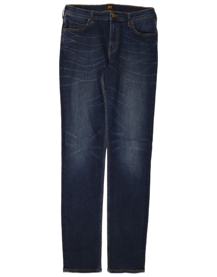 Męskie jeansy Lee Rider Slim W33 L36 Niebieskie bawełniane