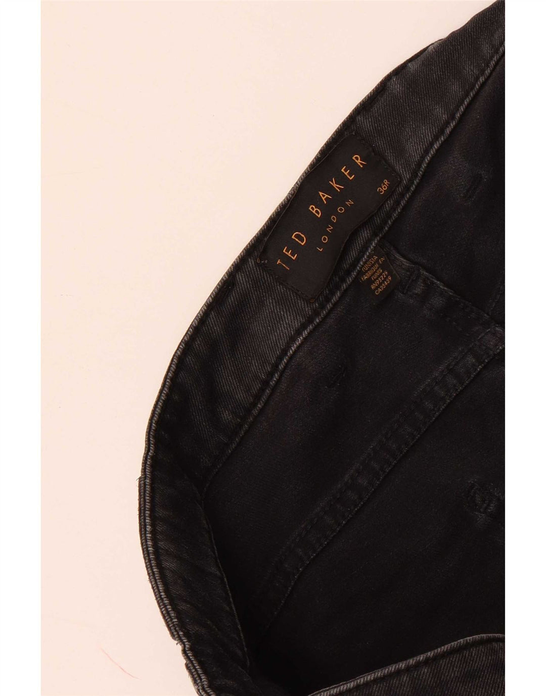 Męskie proste dżinsy Ted Baker W36 L30 czarne