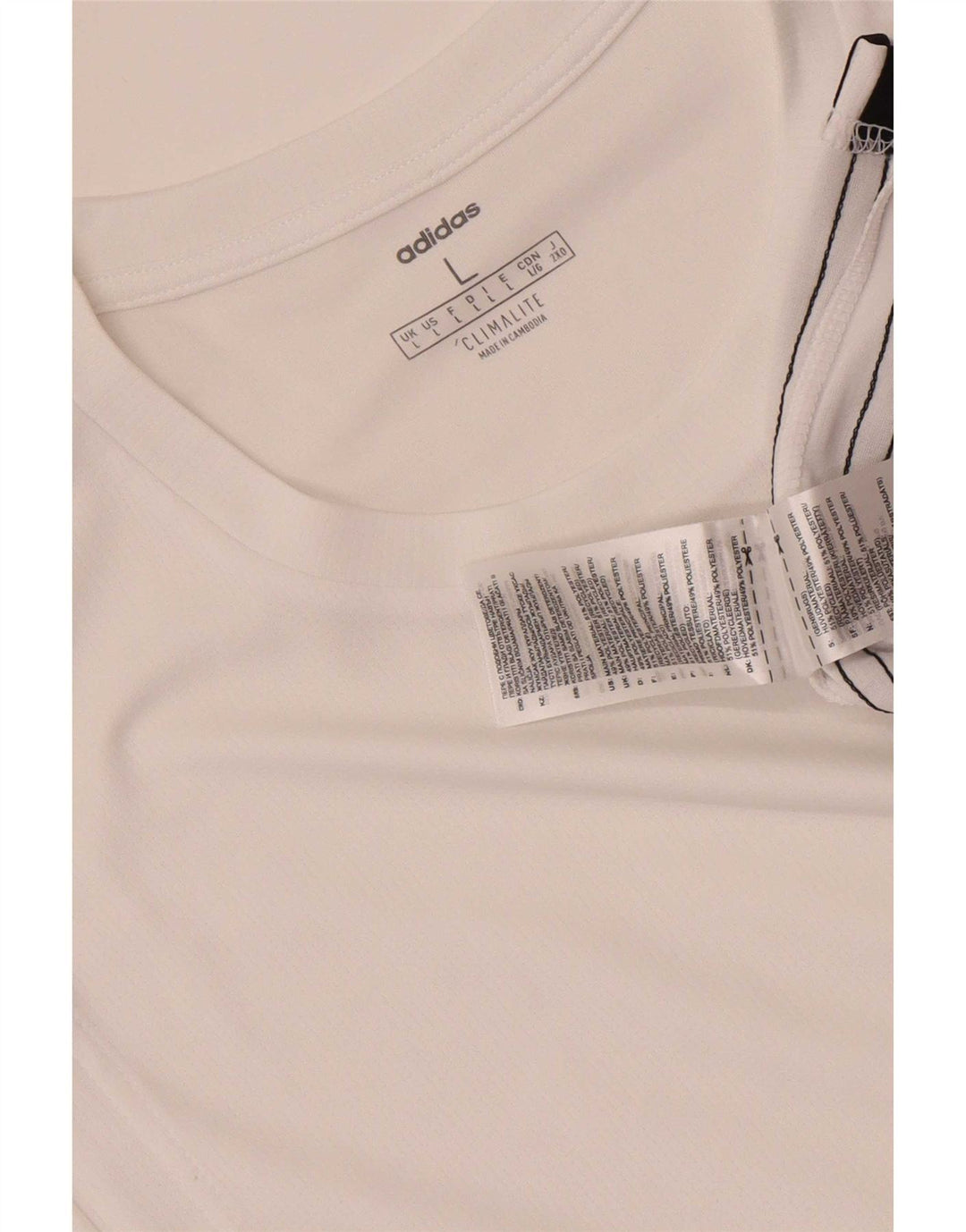 Adidas Męska kamizelka Climalite Top, duża, biała, z poliestru