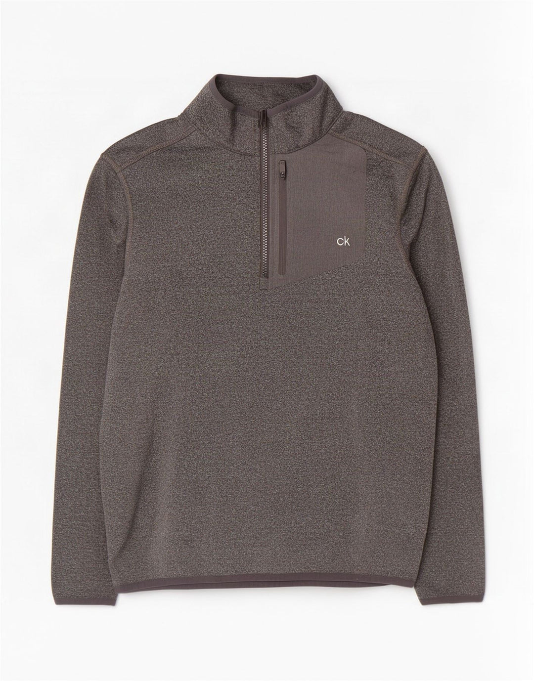 Męski dres Calvin Klein Golf z zamkiem błyskawicznym, mały, szary nakrapiany