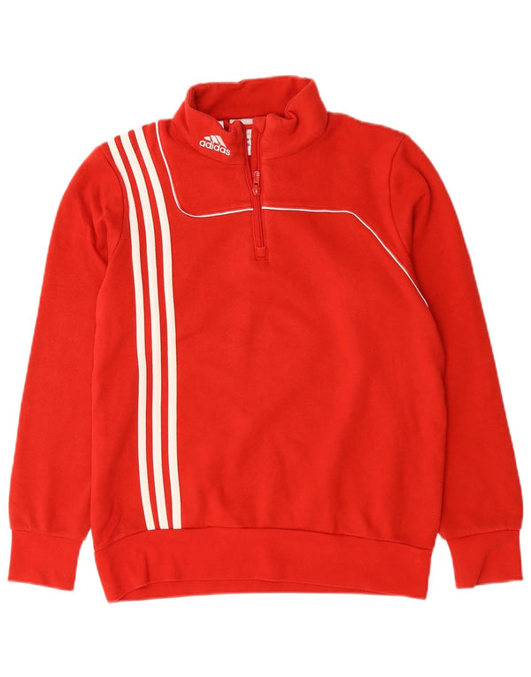 Bluza chłopięca Adidas z zamkiem błyskawicznym, 13-14 lat, czerwona bawełna