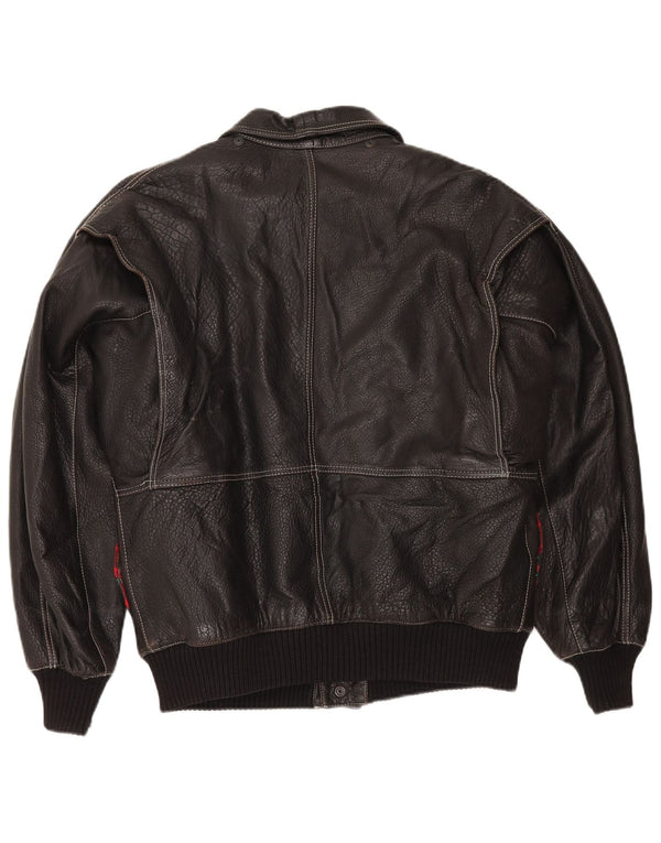 Vintage męska skórzana kurtka UK 42 XL czarna