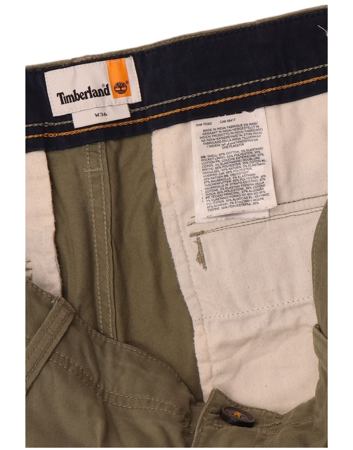 Męskie spodenki cargo Timberland W36, duże, bawełniane w kolorze khaki