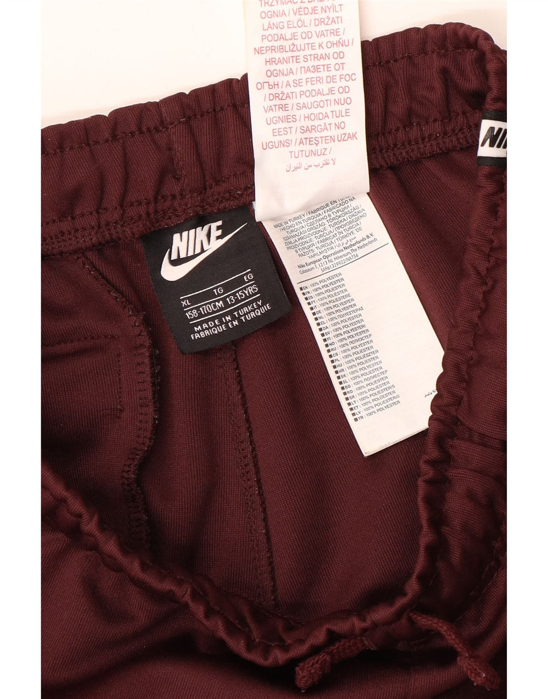 Chłopięce spodnie dresowe Nike z grafiką, 13-14 lat XL, bordowe