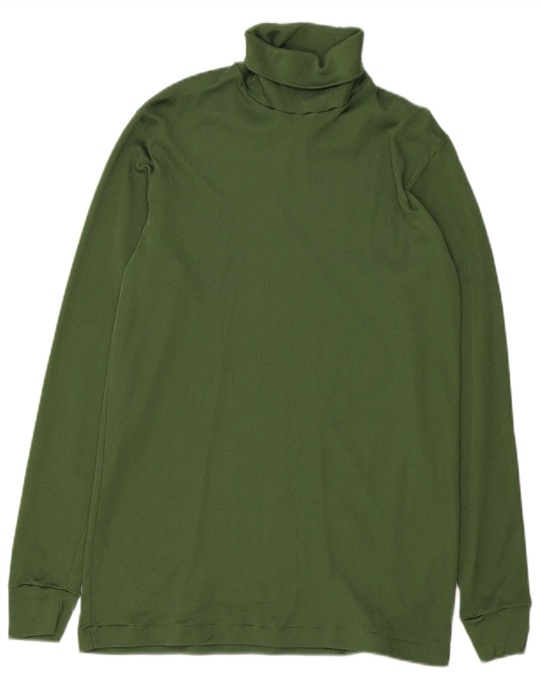 Vintage męski top z długim rękawem, średni zielony