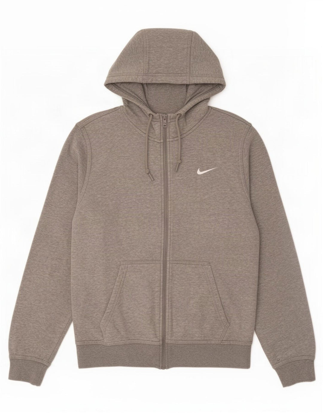 Męski sweter z kapturem i zamkiem błyskawicznym Nike, mały, szary, z bawełny w cętki