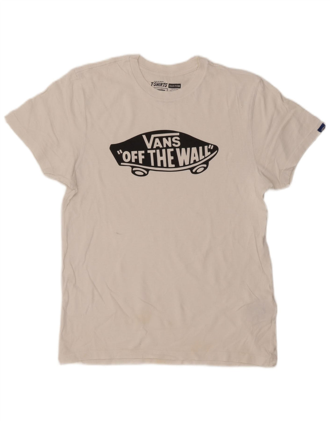 Męski T-shirt Vans o dopasowanym kroju z grafiką, średni, biały, bawełniany