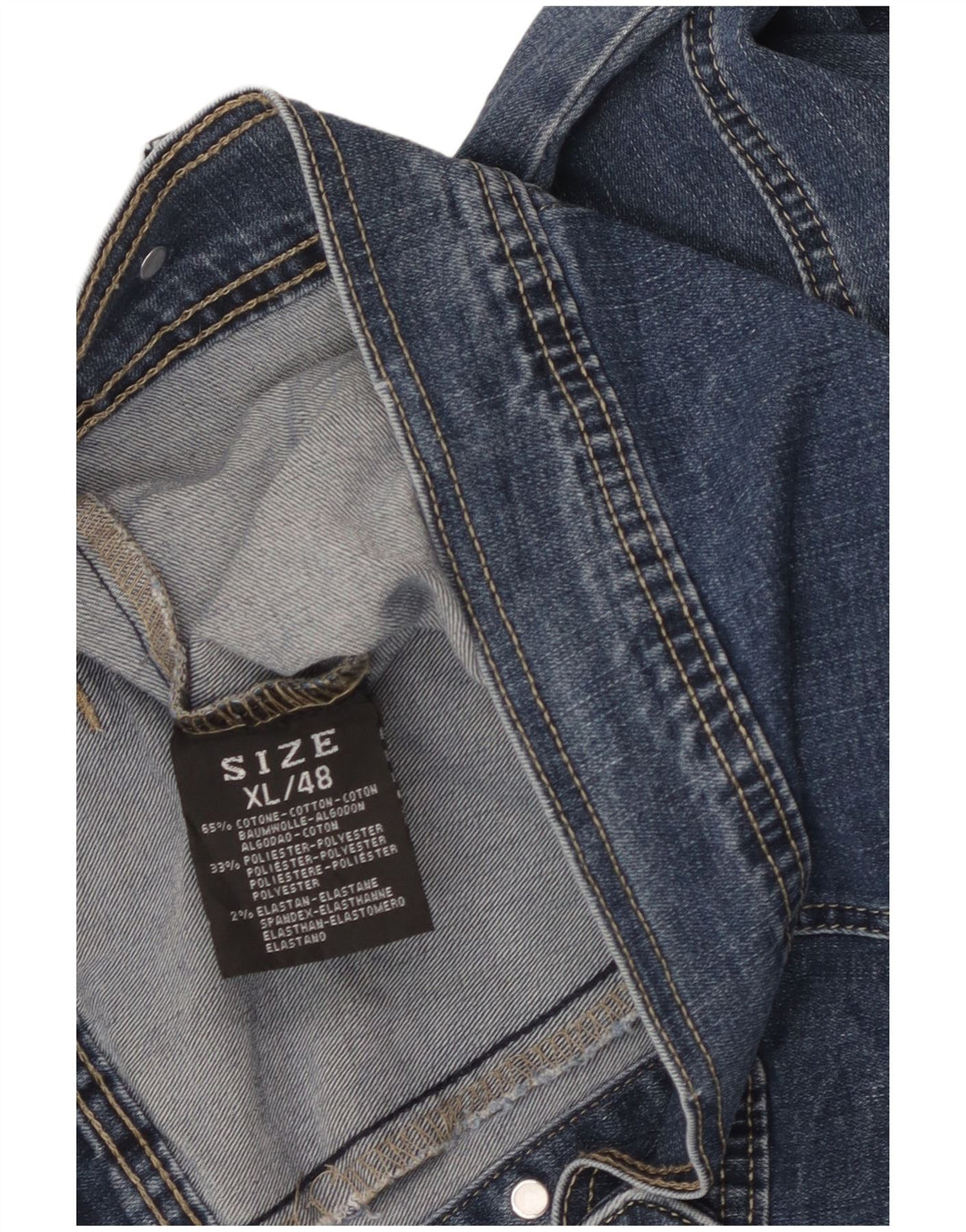 Damska kurtka dżinsowa VINTAGE UK 18 XL, niebieska, bawełniana