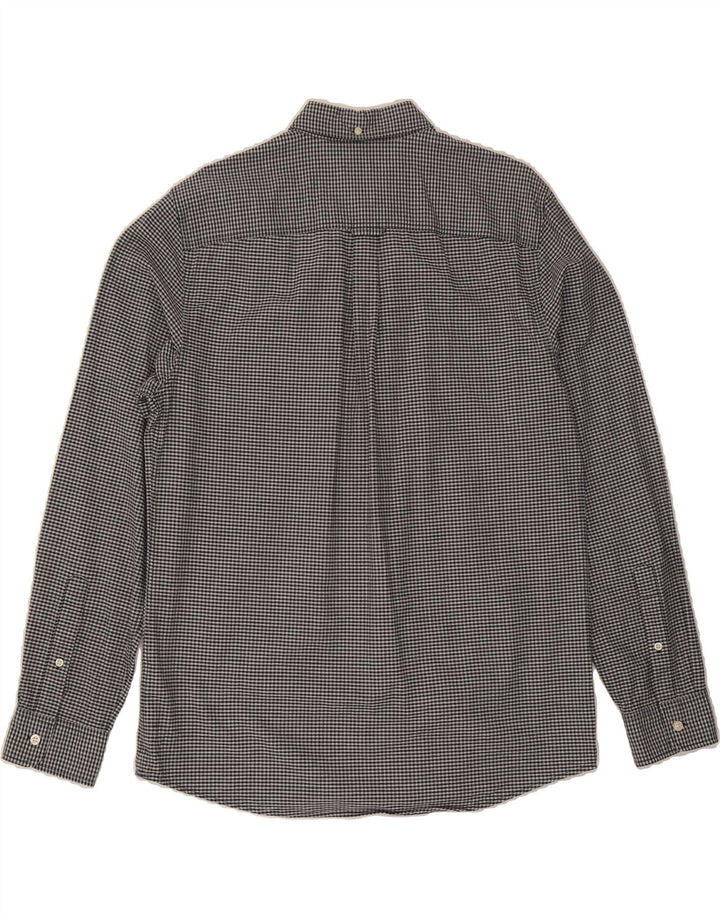 JACK WILLS Mens Superior Classic Fit Shirt Large Black Check Cotton Vintage Jack Wills and Second-Hand Jack Wills from Messina Hembry 