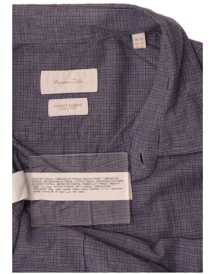 Koszula męska Massimo Dutti XL, bawełniana w niebieską kratkę