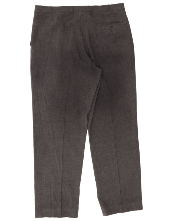 Męskie spodnie garniturowe Marks & Spencer W34 L28 szare