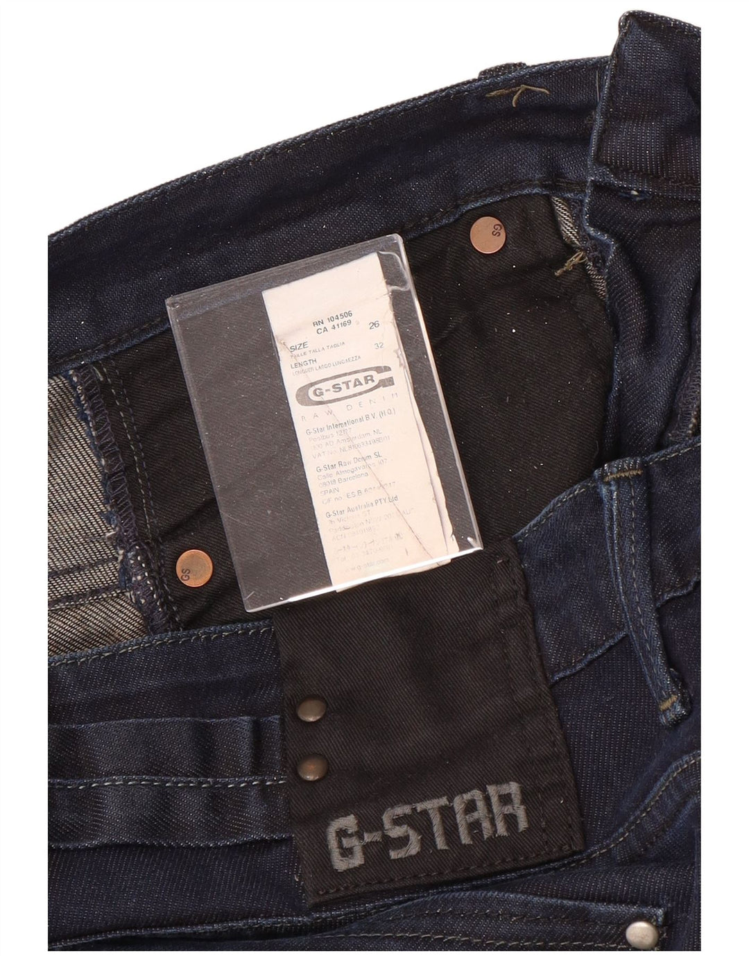 Damskie jeansy skinny G-STAR W26 L32 Granatowa bawełna