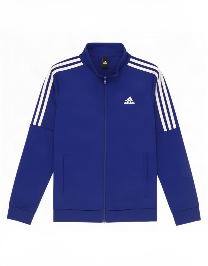 Damska bluza dresowa Adidas UK 12/14 Średni niebieski poliester