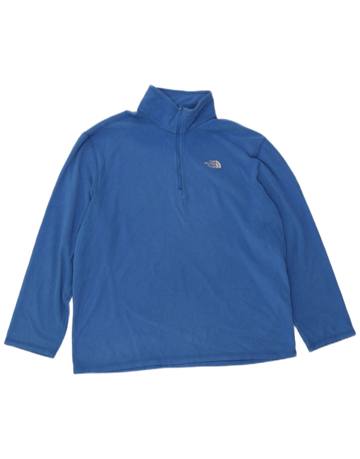Męski sweter polarowy THE NORTH FACE XL, niebieski, poliestrowy, zapinany na zamek