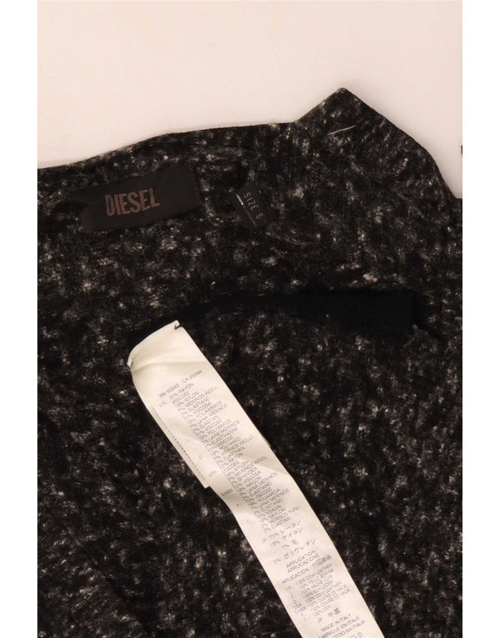 Damski sweter rozpinany Diesel o przedłużonym fasonie, UK 10, mały, szary, nakrapiany