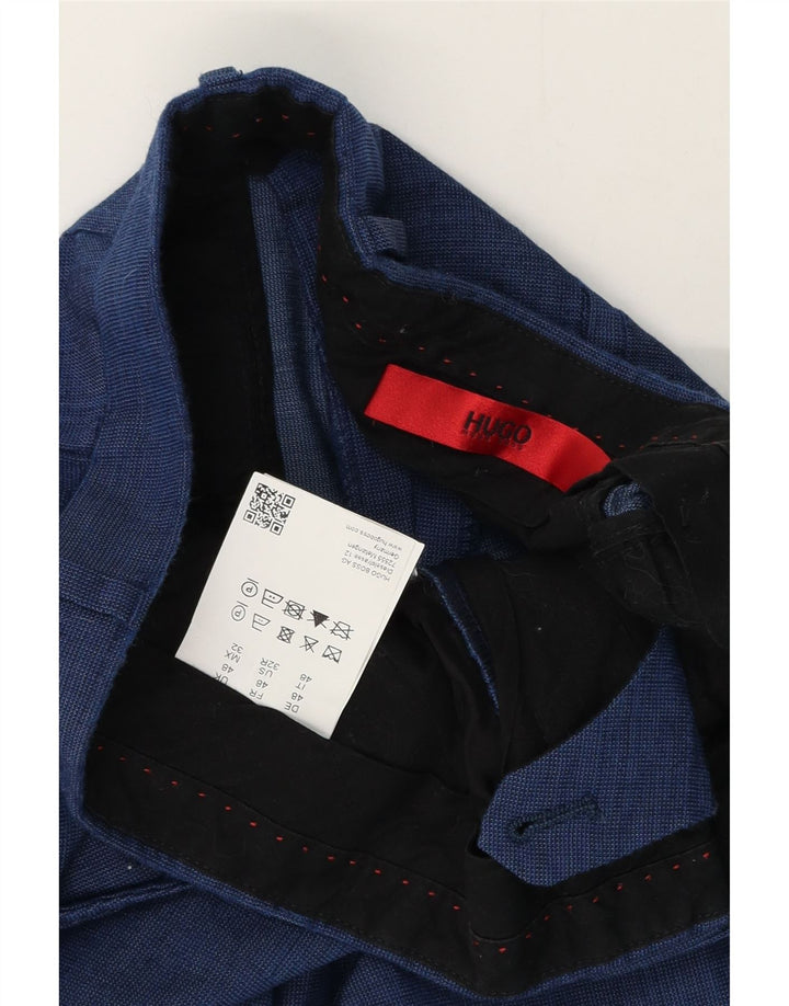 Męskie proste spodnie Chino Hugo Boss IT 48 Medium W32 L28 Niebieskie