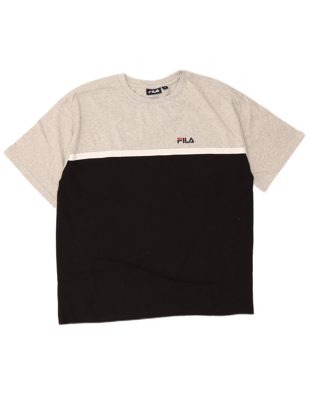 T-shirt męski Fila Top, bawełniany, w kolorze średniej szarości
