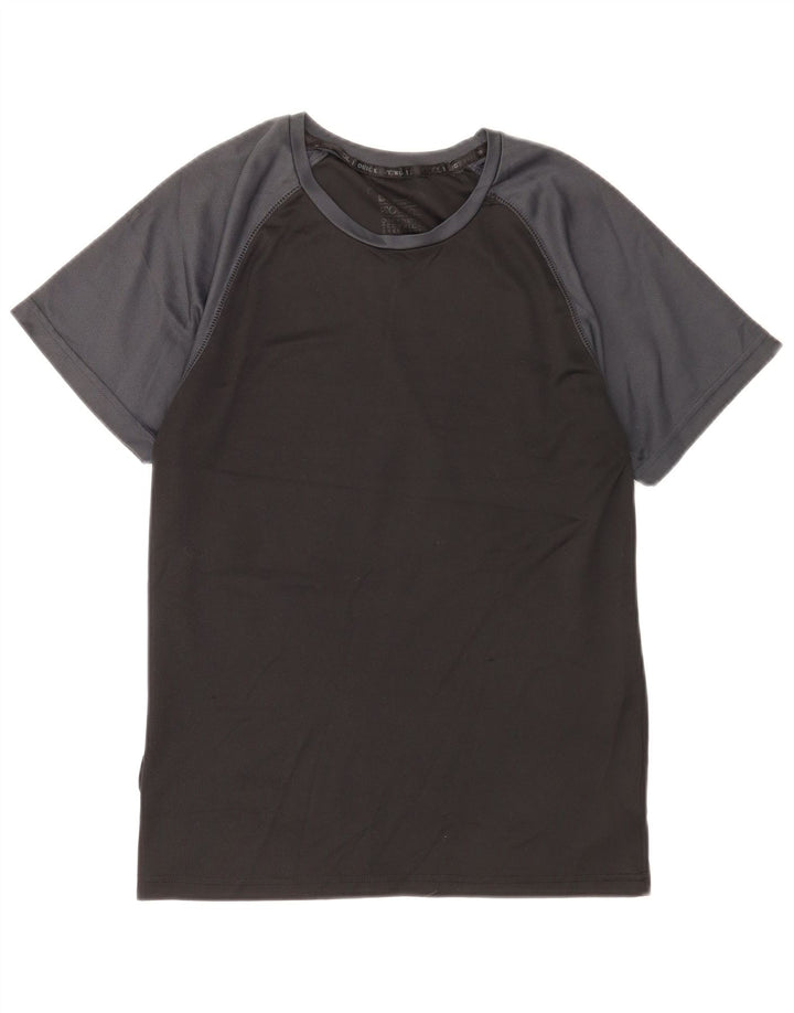 Męski T-shirt Mountain Warehouse IsoCool, mały, czarny, z blokami kolorów