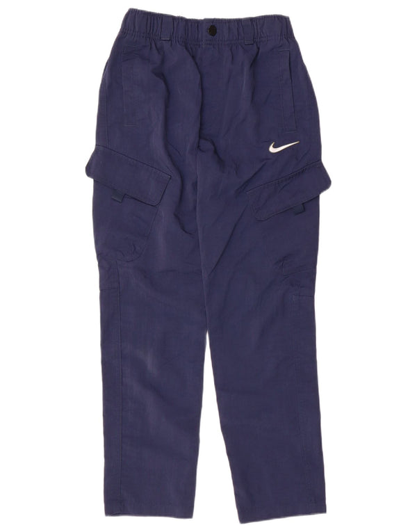 NIKE Boys Straight Cargo Trousers 10-11 Years Medium W24 L25 Navy Blue