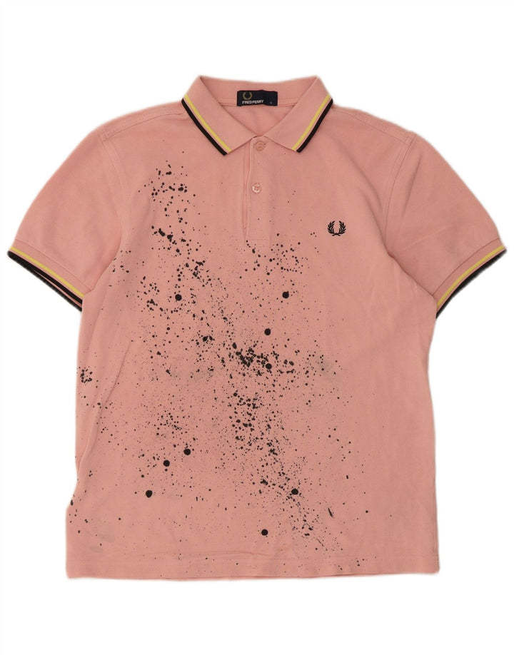 Męska koszulka polo Fred Perry, mała, różowa, bawełniana