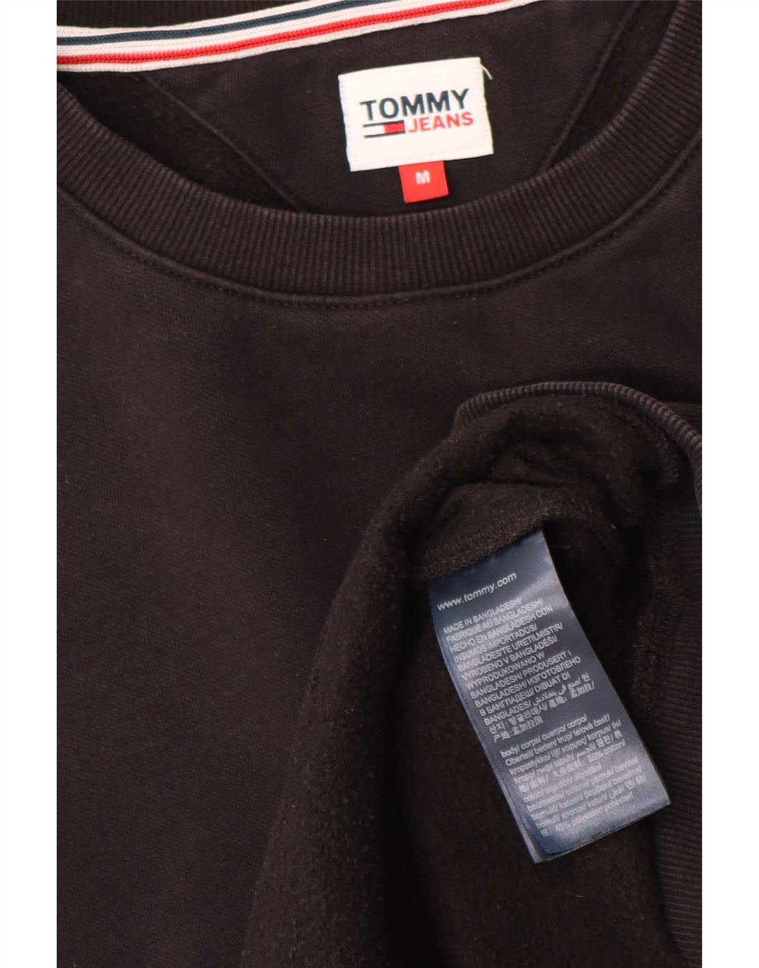 Damska bluza dresowa Tommy Hilfiger UK 14, średnia czarna bawełna
