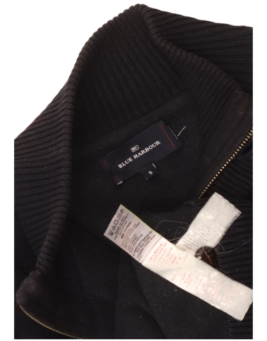 Marks & Spencer Męski sweter rozpinany w kolorze niebieskim Harbor, mały, granatowy, bawełniany